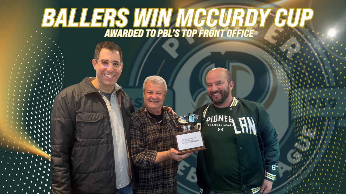 Ballers Win McCurdy Cup awared to PBL's Top Front Office